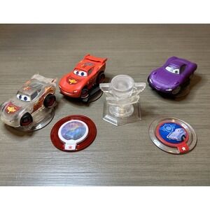 Disney Infinity Cars Playset Lot Lightning McQueen Holly Discs & Crystal Bundle